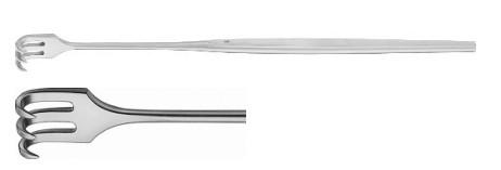 ГАЧОК 3-ЗУБ. ГОСТР. ВЕЛ. ВИГНУТ. 165MM